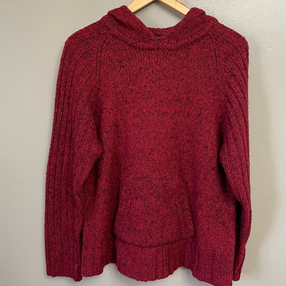 Tangents women’s size Medium Wool Pullover Hoodie Sweater Pockets heathered